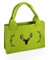Logbuch-Verlag Kleine grüne Geschenktasche Filz 21 x 14 x 6 cm Hirsch Motiv bayerisch Verpackung Geschenk