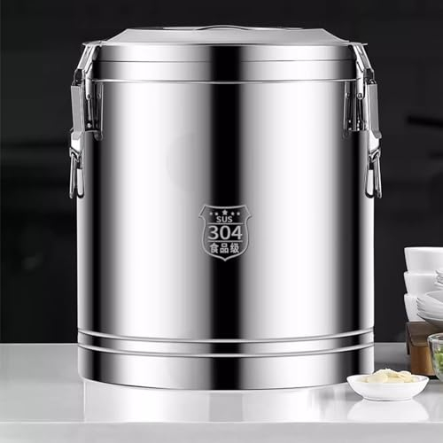 EMYJAY Contenedor Isotérmico Acero Inoxidable, Dispensador De Bebidas Aislado De Acero Inoxidable 304 Dispensador De Bebidas De Acero Inoxidable Cubo Termo LYWY (Color : Silver, Size : 40L)