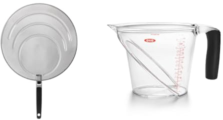 OXO Good Grips Splatter Screen & Good Grips 1 litre Angled Measuring Jug