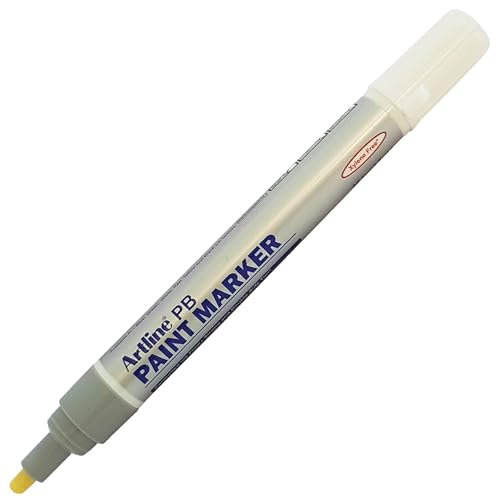 artline 23PB Paint Markers, WHITE, Bullet Acrylic Tip (2.3mm), Pack of 1, Waterproof Ink, Opaque Ink, Marks on Metal Rubber Wood Plastic Stone Ceramic