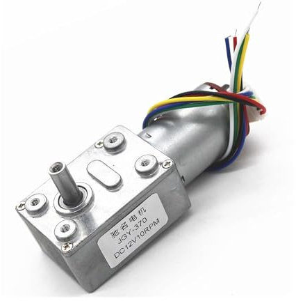 Motoriduttore, motore a corrente continua, JGY371 24V 2 giri/min a 150 giri/min Motore riduttore a vite senza fine con encoder completamente in metallo a coppia elevata a bassa velocità (dimension