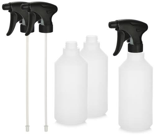 com-four® 3X Sprühflasche mit verstellbarem Sprühkopf, 520 ml Zerstäuber | Leere Blumensprüher für Pflanzen - Blumen - Garten - Werkstatt