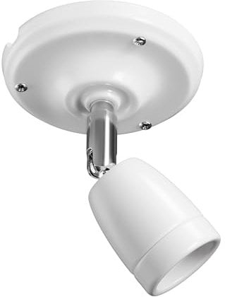 ledscom.de Deckenleuchte/Lampenfassung ELEPO, Porzellan, Stahl, weiß glänzend, 1x E27 max. 40W