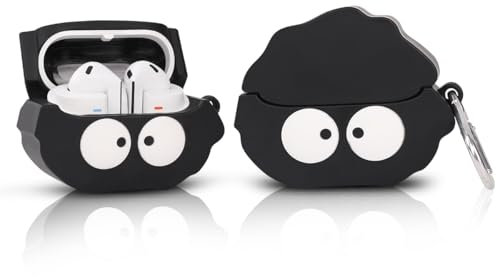 TAOCHEN Case for Samsung Galaxy Buds 3 and for Galaxy Buds 3 Pro Earbuds (2024) with Carabiner, Silicone Charging Protective Cover with Cartoon Skin Design for Man Woman Teen (BlackElf)