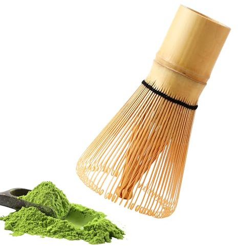 Batidor te Matcha,Fouet matcha en bambou naturel, escoba de bambú japonesa para mezclar matcha, 100 dientes, herramienta tradicional de Matcha manual