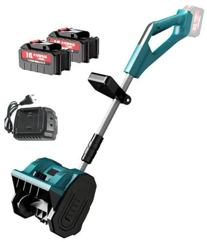 Pala da Neve a Batteria, Spazzaneve a Batteria Senza Spazzole 24V 3.0Ah, Asta Telescopica, Direzione Regolabile a 45°, Sgombero di 30 CM, Distanza di Lancio 6 M, Spazzaneve a Batteria per Spazzatrice