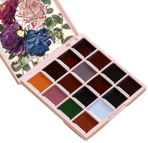 Solid Nail Polish Palette,16 Colors Gel Nail Polish Palette, Solid Cream Gel Nail Polish Palette, Solid Gel Polish Palette Popular Colors Cream Manicure Palette For Woman Home Nail Salon