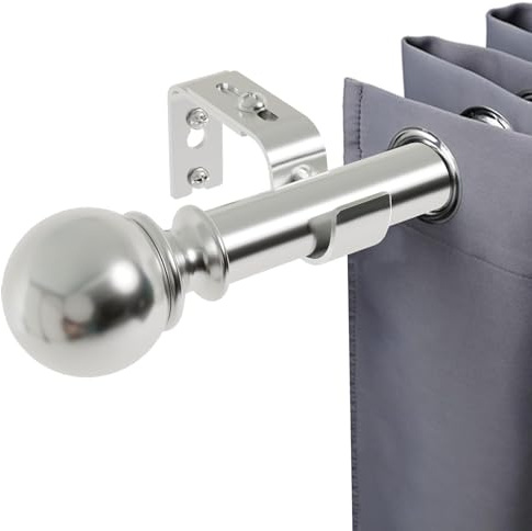 Curtain Rods Silver Curtain Rails And Fittings Curtain Poles & Tracks Curtain Poles For Living Room And Bathroom 109-435cm