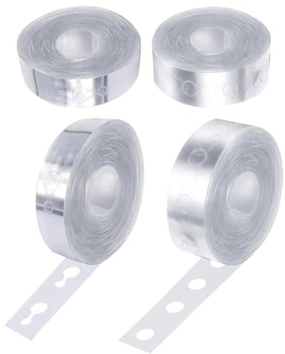 WOLMIK Ballon Girlande Streifen, 4 Rollen 20m Ballon Kette Band, Luftballon Girlande, Luftballon Girlandenband, Ballonbogen Zubehör, für Hochzeit Festival Party Dekoration, Wiederverwendbar