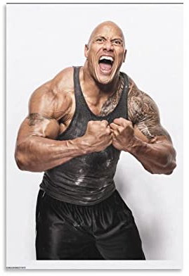 BBSYDH Leinwand Wandkunst Malerei 40 * 60cm Senza Cornice Dwayne Johnson-275 Tela decorativa Wall Art Soggiorno Poster Camera da letto