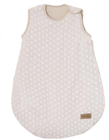 roba Babyschlafsack Frosty Almond 70 cm - Ganzjahres Kinderschlafsack aus Bio Baumwolle - Musselin GOTS & OEKO-TEX Standard 100 zertifiziert - Beige