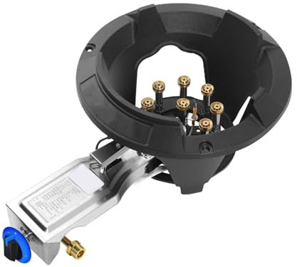 Table De Cuisson Portable 20 KW, Réchaud À Gaz Simple Brûleur, Plaque De Cuisson GPL/GN Avec Protection Anti-extinction, Support De Casserole En Fonte For Caravane Et Camping(LPG,34x53x22cm)