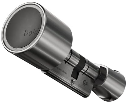 Bold Elite SX-53 Smart Door Lock, Keyless Euro Cylinder, Silver, App-Controlled with Matter Support (Silver, SX-53)