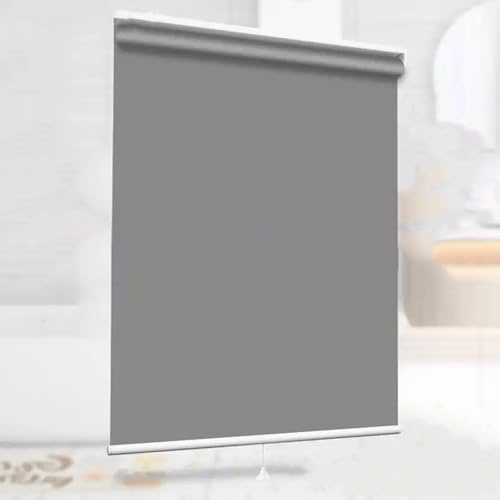 X1NGFU Springrollo Mittelzugrollo,Kabellose Verdunkelungsrollos Thermorollo,Polyester Fenster Rollo Vorhang,Schnapprollo für Badezimmer,Schlafzimmer,Anpassbar,Breite x Höhe (180cm x 220cm)