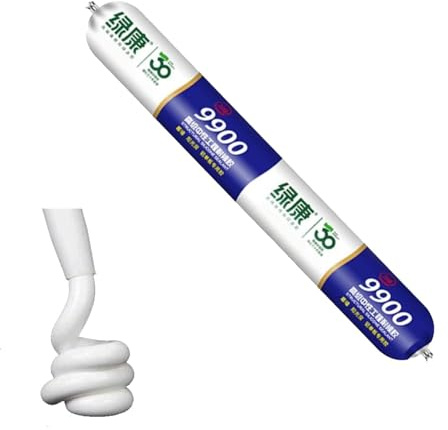 Mastic silicone imperméable, pour les fissures dans les toits et les murs, adhésif technique résistant aux intempéries, mastics extérieurs résistants à la déchirure et à l'étirement (blanc)