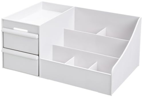 GAOJUNAN Nail Tech Travel Case Dressing Table Cosmetic Storage Box Nail Polish Jewelry Cosmetic Travel Makeup(White)