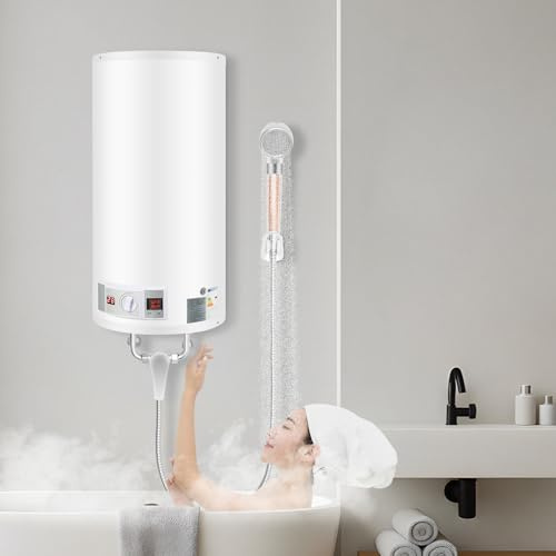 MEHOOSPVN Elektrospeicher Warmwasserspeicher 80L 2KW 220V Durchlauferhitzer Boiler Wasserboiler Warmwasserboiler Digitale Anzeige, Sofort, Heizkessel, Temperatur, Badezimmer, Küchen