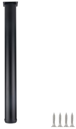 Pieds de table réglables en aluminium, 110 cm, pieds de meubles en métal noir pour bureau, comptoir de bar, table de travail, vis incluses – Support durable pour la maison et le bureau
