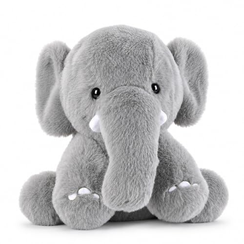Carehabi Elefant Kuscheltier Klein 20 * 18 * 20cm Plüsch Plüschtiere Baby Kuscheltier Elefant für Jungen Mädchen & Kleinkinder