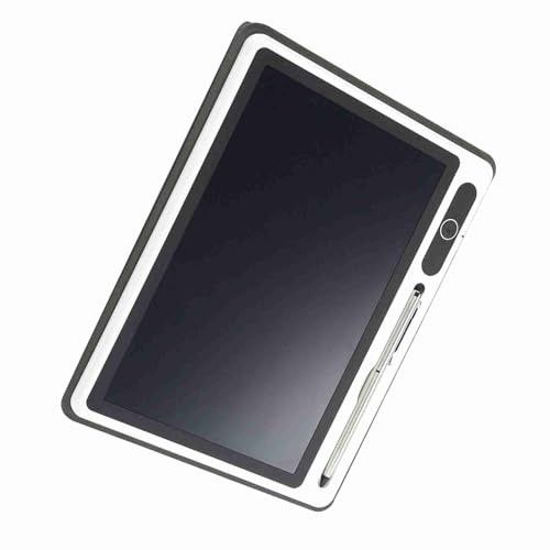 NOENNULL Panel de Dibujo LCD, Tableta de Escritura Flexible para Suministros Comerciales, Herramienta de Pintura Manual, Tableta LCD de 9 Pulgadas para Trabajo y Estudio (Negro (con Funda de Piel))
