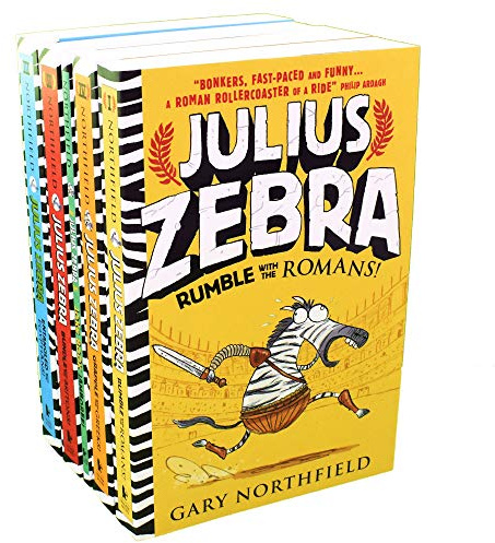 Julius Zebra Series The Toga-Tasic 5 Books Collection Box Set by Gary Northfield (Rumble with the Romans, Bundle with the Britons, Entangled with the Egyptians & MORE!)