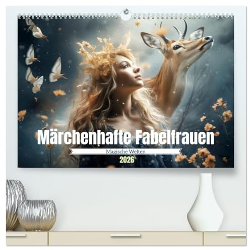 Märchenhafte Fabelfrauen (hochwertiger Premium Wandkalender 2026 DIN A2 quer), Kunstdruck in Hochglanz: In der Welt der Fantasie (CALVENDO Menschen)