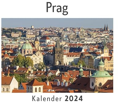 Prag (Wandkalender 2024, Kalender DIN A4 quer, Monatskalender im Querformat mit Kalendarium, Das perfekte Geschenk)
