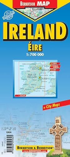 Irland: 1:700000. Einzelkarten: Ireland 1:700 000. Dublin 1:15 000. Cork 1:8 000. Wicklow Mountains 1:350 000. Ireland administrative (Berndtson Maps)