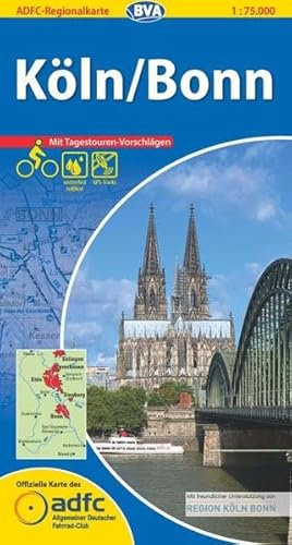 ADFC-Regionalkarte Köln/Bonn mit Tagestouren-Vorschlägen, 1:75.000, reiß- und wetterfest, GPS-Tracks Download: Mit Tagestouren-Vorschlägen. ... Fahrrad-Club (ADFC-Regionalkarte 1:75000)