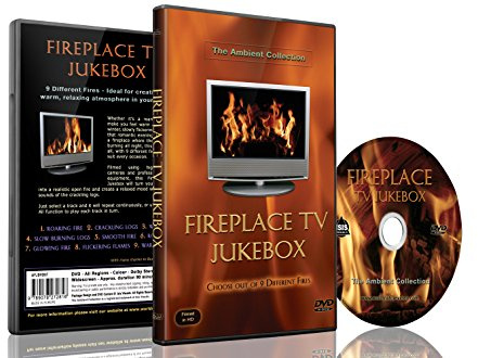 Fireplace DVD - Fireplace TV Jukebox - Choose out of 9 Modern Fires with Sounds of Flames and Burning Wood