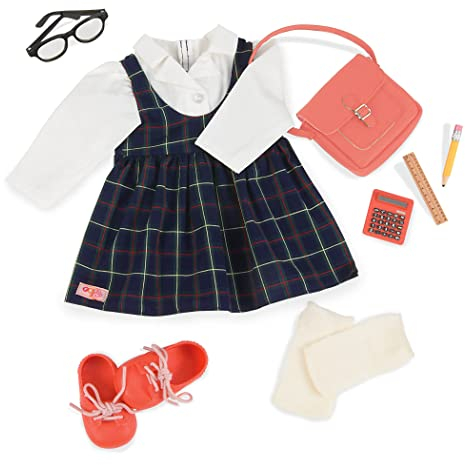 Our Generation – 46 cm Puppenkleidung – Schuluniform – Kariertes Puppenkleidung Outfit – Rollenspiel – Spielzeug für Kinder ab 3 Jahren – Klassenbeste