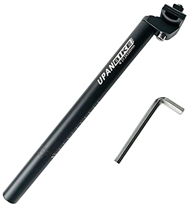 UPANBIKE Bike Seat Post 13.8inch (350mm) Bicycle Aluminium Alloy Seat Post with Micro Adjust Clamp φ 25.4 27.2 28.6 30.9 31.6mm(27.2mm)