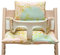 Blausberg Baby - BESCHICHTET - Sitzkissen Kissen Set Polster für Stokke Tripp Trapp Hochstuhl - Cherry Blossom Rosa Mint Gold