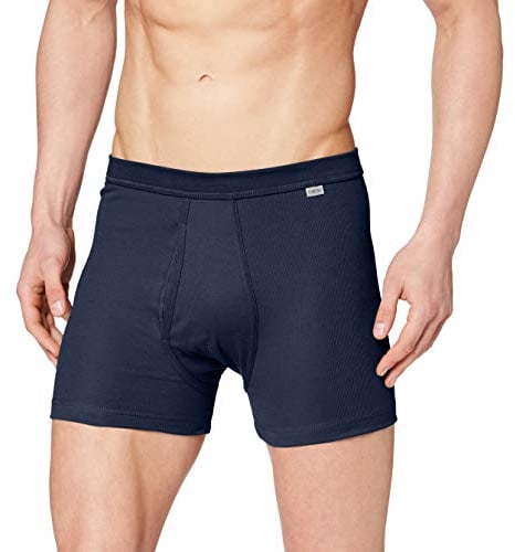HUBER Men's Trunk with Front Fly Cotton Fine Rib 112251 Navy XXL