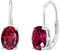SILVEGO Damen Ohrringe aus 925 Sterling Silber mit synthetischem Rubin
