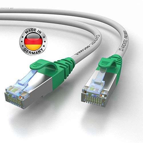 AIXONTEC 1,5m CAT 7 Profi-Netzwerk-LAN-kabel-Grau Cat6a Profi-Patchkabel SFTP (Pimf) 10 Gigabit Kat7-LANKabel HIGHEND Cat7 S/FTP flex Powerlan-kabel