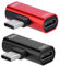 UKCOCO Dual Port Adapter & Splitter - 2 Stück USB C 2 in 1 Kopfhörer Audio & Lade Splitter Dongle Typ C Stecker auf Dual Female Ladeadapter Audio Adapter