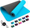 FLXYA TPE Sportmatte Fitnessmatte 183 x 61 x 0,6 cm - Hellblau Anthrazit Grau rutschfeste Matte für Yoga Home Workout Outdoor Training Turnmatte Gymnastikmatte Yogamatte Trainingsmatte Lightblue Gray