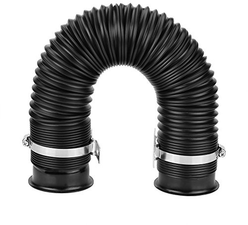 Tubo de admisión de aire automático, manguera de admisión Filtro de aire Manguera de tubo flexible universal con 2 soportes de montaje Tubo de manguera de aire del motor 76 mm 3 Extensible a 80 cm