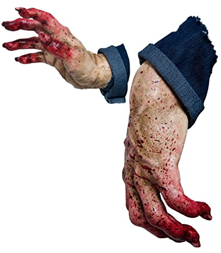 Ghoulish Productions Manos emergentes de zombi para decoración de casa de Halloween