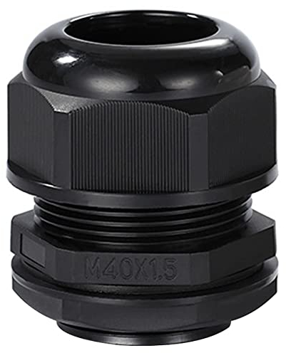 Meccion M40 Kabelverschraubung 5 Stück Wasserdichte IP68 Nylon Kabelverbinder mit Kontermutter und Unterlegscheibe, Geeignet für 24mm - 32mm Kabel