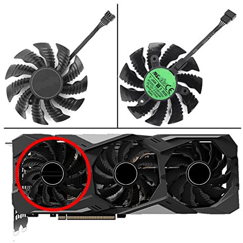 LiFBeauTiFuL New 82MM T128015SU Cooler Fan Replacement Compatible For Gigabyte GeForce RTX 2070 2080 SUPER Gaming RTX 2080Ti Graphics Video Cards Fans perfection (Blade Color : Fan - A)