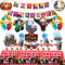 Robllox Stoviglie Festa di Compleanno，Decorazioni Robllox Compleanno，Set Stoviglie Robllox Compleanno,Palloncini,Decorazioni Torta,Robllox Forniture di Compleanno,Stoviglie Compleanno per Bambini