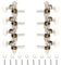 Jiozermi 2Pcs Guitar Tuning Pegs, 4L+4R String Tuning Pegs Keys Machine Heads for Mandolin and 8 String Guitars Instruments with Nickel Plated Finish and White Buttons