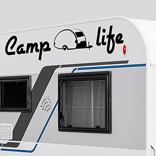 Aufkleber für Wohnmobile, Außenbereich, Wohnmobil, Wohnmobil, Vinyl, Aufkleber Camp Life
