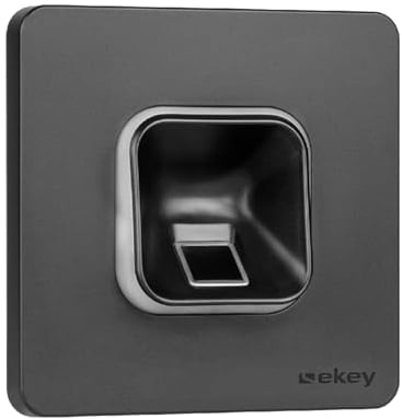 EKEY 203702 xLine Fingerprintset (Fingerprint Schwarz, Kunststoffrahmen Schwarz, Controller), Biometrische Zutrittslösung zur Unterputzmontage, 0,4 W, 12-24 V, Schwarzer Fingerprint