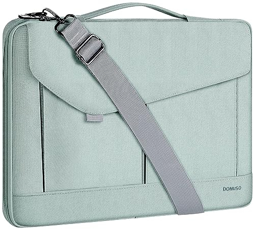DOMISO 17-17.3 Zoll Laptop Tasche Aktentasche Umhängetasche Kompatibel mit 17.3 Dell/HP Pavilion 17/ProBook 470/MSI GS73VR Stealth PRO/Lenovo/Acer/ASUS,Tiefes Mintgrün