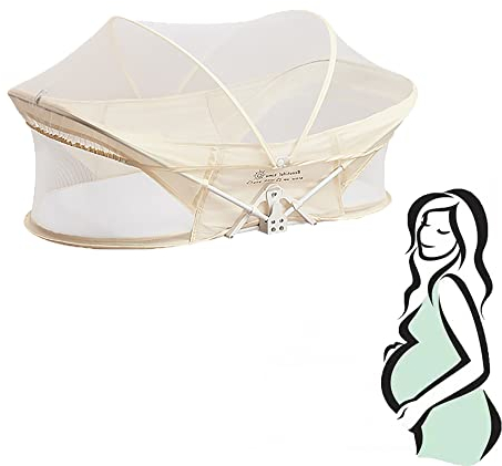 3 In 1 Mobile Babybett,Babywiege,beistellbett Baby,Reisewiege für Babys – zusammenklappbare tragbare Wiege,Wiege für Babys für Mitschläfer, tragbare Wiege mit Moskitonetz,einfach zu falten und leicht