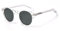 kachawoo Runde Sonnenbrille Polarisierte UV400 Mode Brillen für Männer Frauen TR90 Rahmen Sonnenbrille (clear with green)