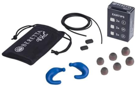 BERETTA Silikon Ohrstöpsel Mini Headset E2 passiver Gehörschutz Jagd, Forst, Schießen (Blau Beretta)